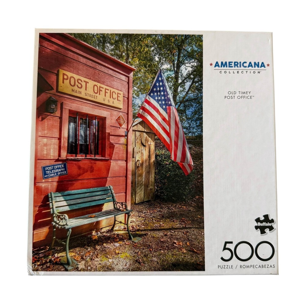 Buffalo Games Americana Collection Old Timey Post Office 500 Pc Puzzle UNCOUNTED